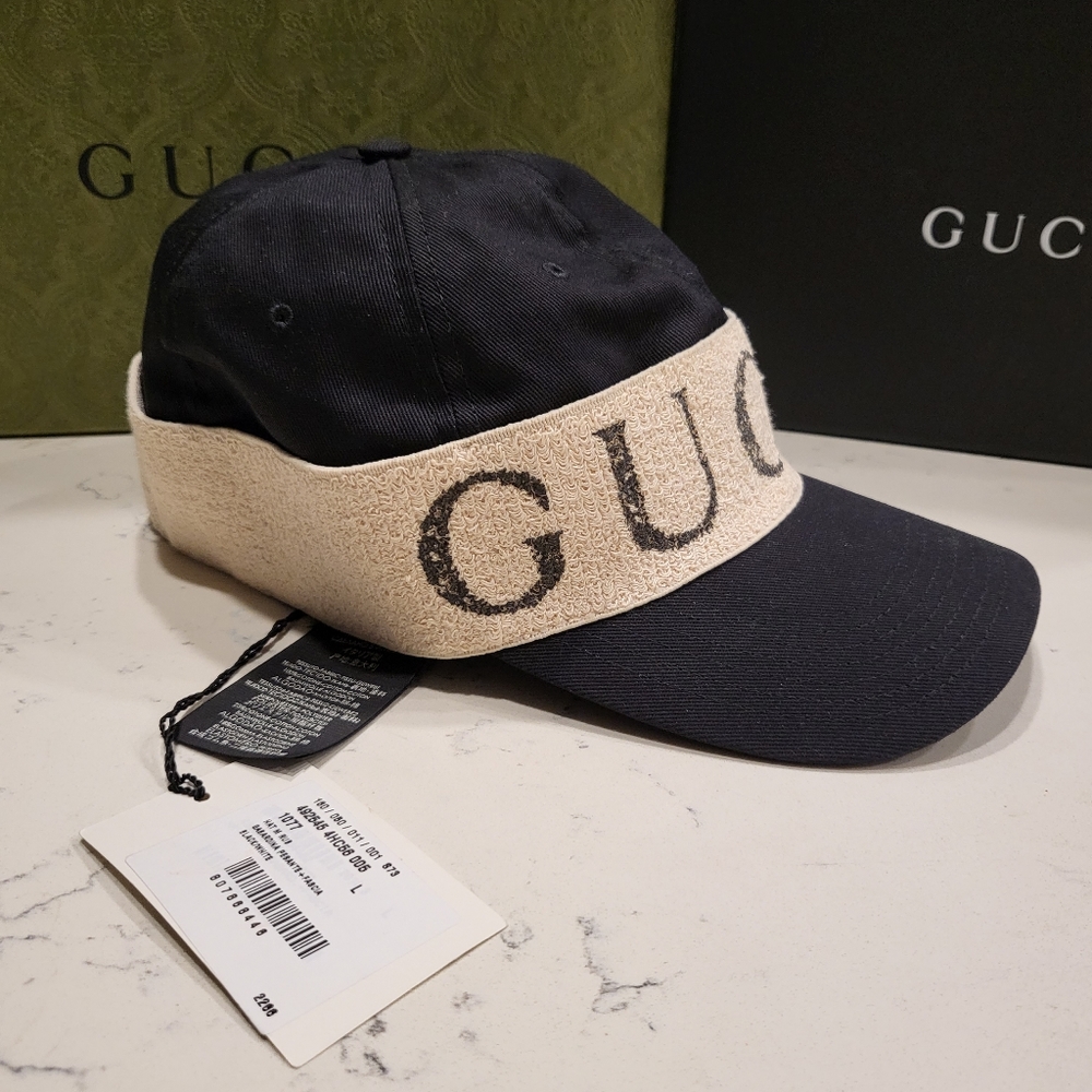 Gucci Intarsia Knit Logo Baseball Cap - Picture 3 of 8